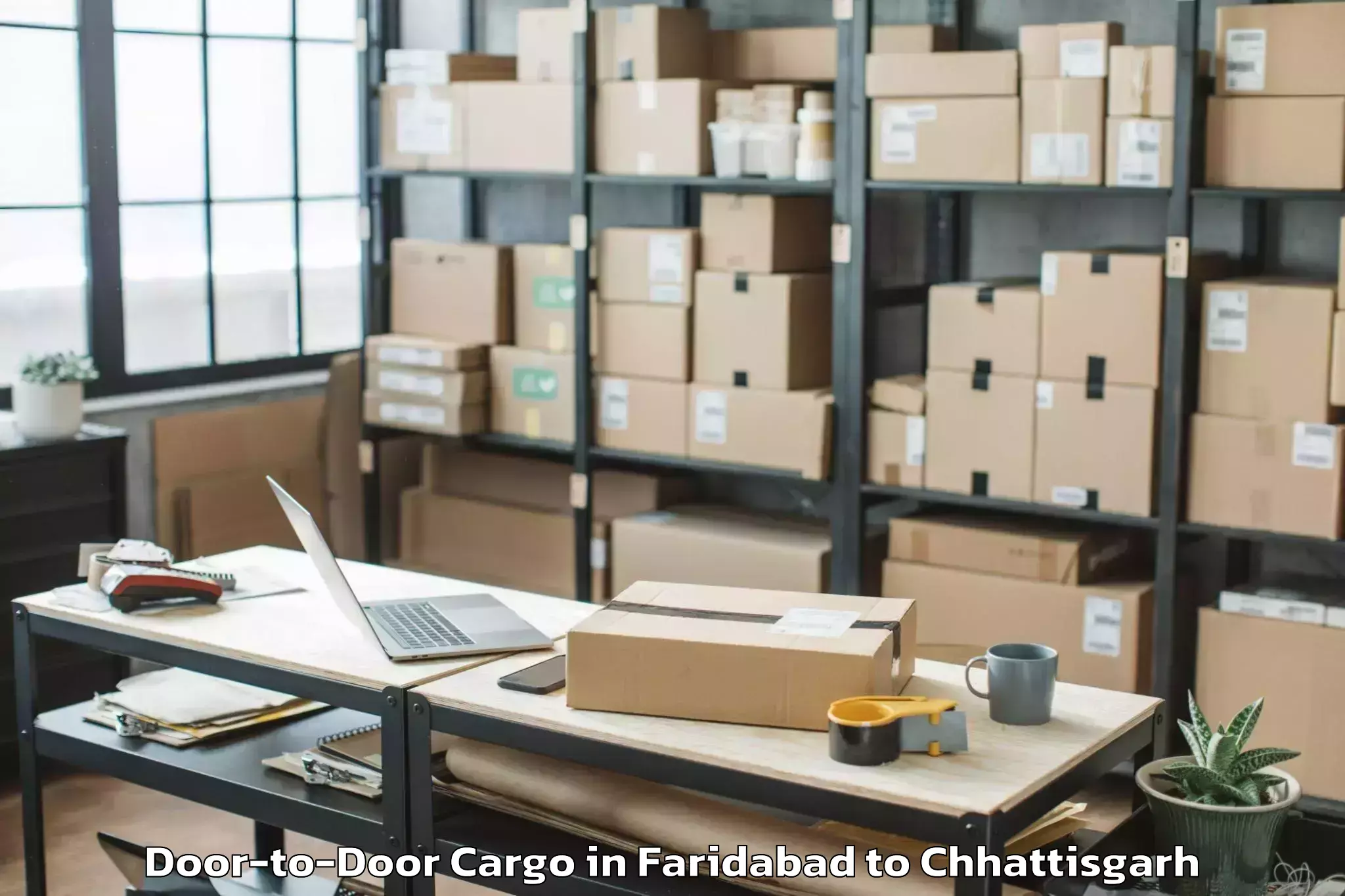 Top Faridabad to Isbm University Gariyaband Door To Door Cargo Available